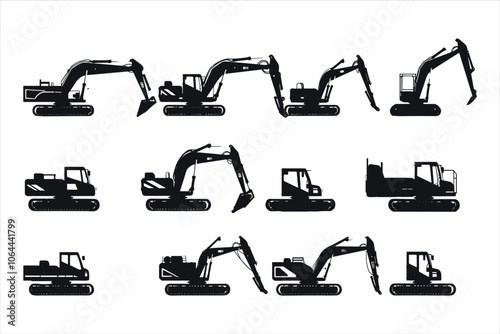 Construction Machine Icon Set