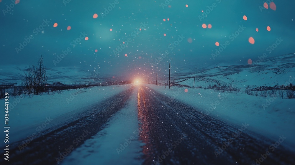 Moonlit Snowy Road Moonlit Snowy Road