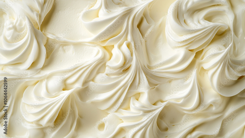 Luxurious Whipped Cream Cheese Texture Close-Up Luxurious Whipped Cream Cheese Texture Close-Up