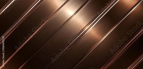 Abstract Golden Metallic Stripes with Elegant Light Reflections