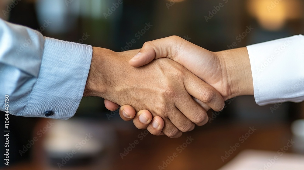 Professional Handshake between Two Businessmen in an Office Environment Professional Handshake between Two Businessmen in an Office Environment