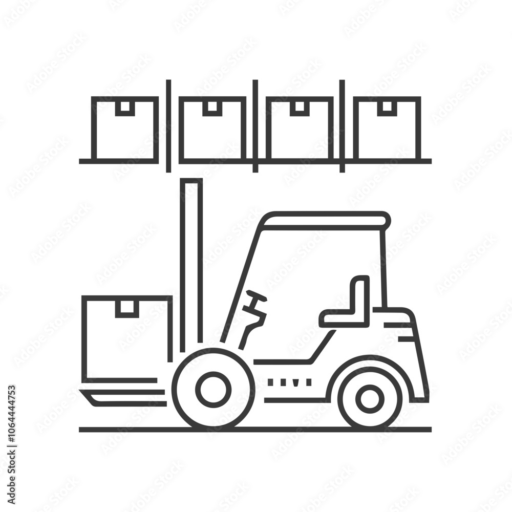 Fototapeta premium Truck icon symbol vector illustration