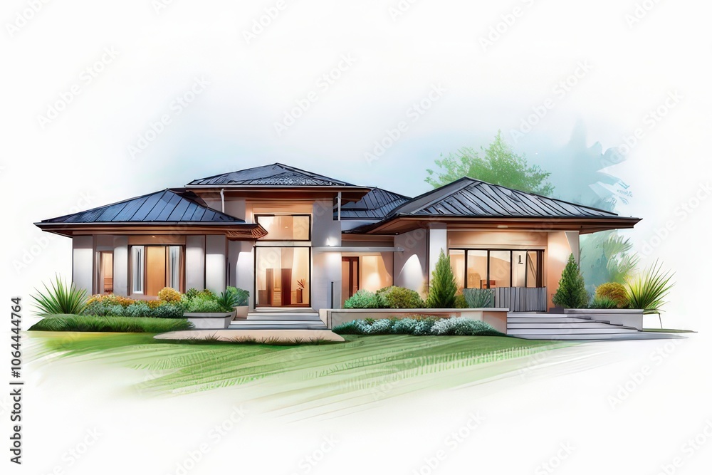 the AI Image Generator, 3d Modern Home I the AI Image Generator, 3d Modern Home I
