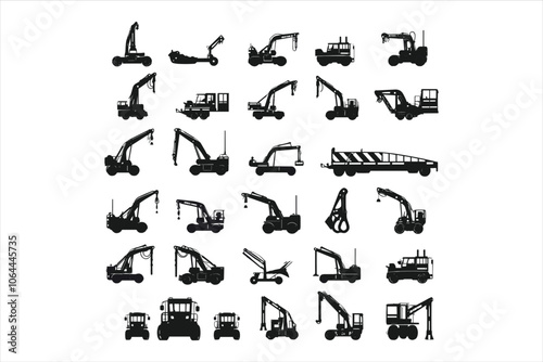 Construction Machine Icon Set