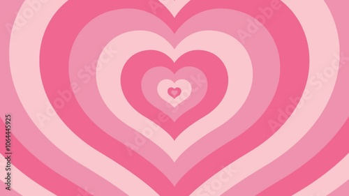 Retro heart tunnel looping animation