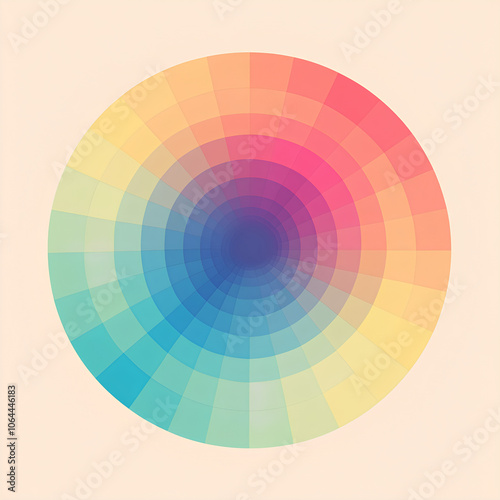 Abstract Colorful Circle Design Graphic Pattern