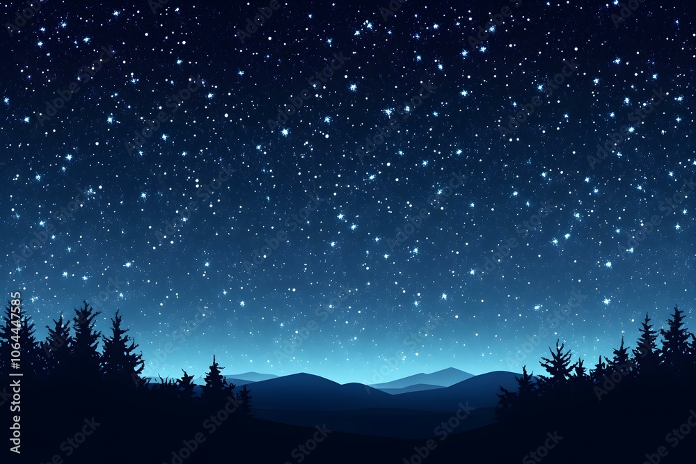 Naklejka premium Night Sky with Blue Space Background