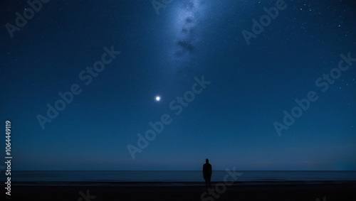 Solitude Beneath the Tranquil Night Sky