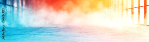 Abstract view of a purifier s airflow detoxifying chemical pollutants in an industrial setting