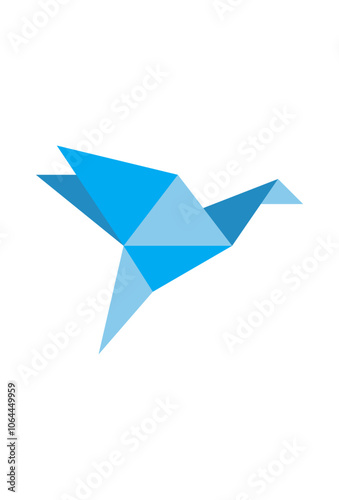 simple origami vector icon for design