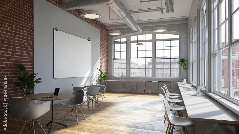 Modern Office Space with Large Windows and Natural Light Modern Office Space with Large Windows and Natural Light