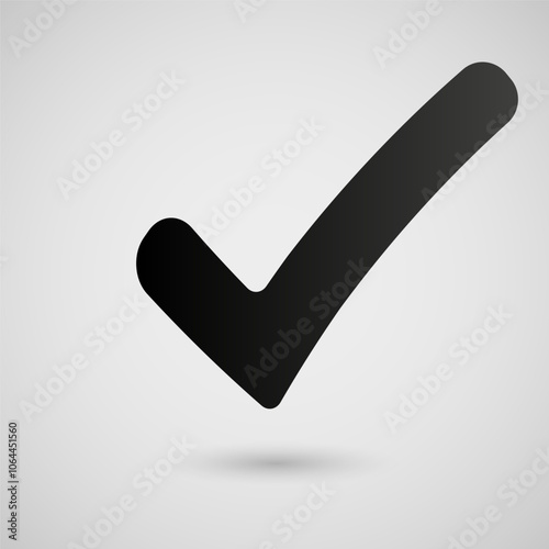 Wallpaper Mural Black check mark icon isolated on gray background. Sign.Vector.EPS 10. Torontodigital.ca