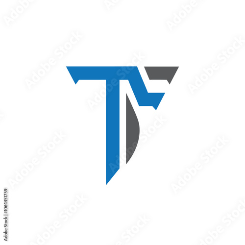 Tf logo vector design, initial tf letter logo design vector template, ft logo design vector template, letter ft initial logo design. Letter T, technology logo design concept with simple, minimalist 