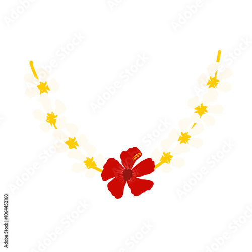 flower necklace vector