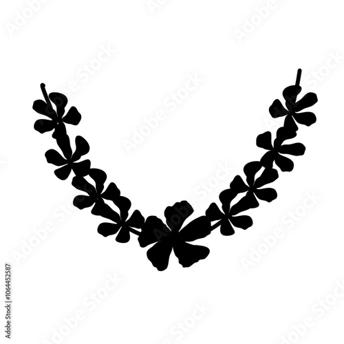 flower necklace vector