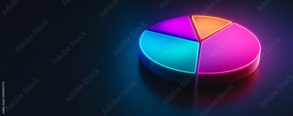 Dynamic Virtual Pie Chart Showing Return Rates by Credit Rating in Vibrant Neon Colors Dynamic Virtual Pie Chart Showing Return Rates by Credit Rating in Vibrant Neon Colors