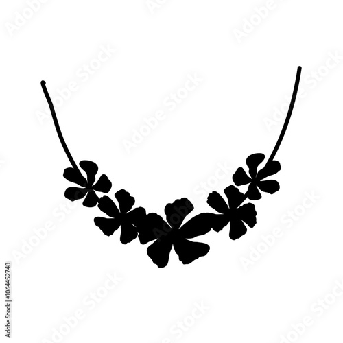 flower necklace vector