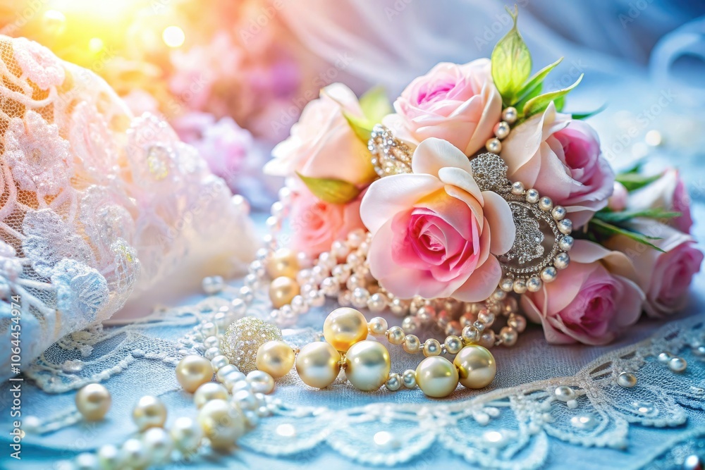 Captivating macro images highlight bridal details: exquisite lace, shimmering jewelry, blooming bouquets, and sophisticated textures, perfectly portraying the elegance of the bride's era. Captivating macro images highlight bridal details: exquisite lace, shimmering jewelry, blooming bouquets, and sophisticated textures, perfectly portraying the elegance of the bride's era.