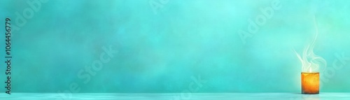 Serene blue candle glow, tranquil illumination against calming backdrop for peaceful evenings