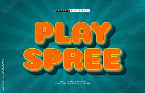 play spree editable text effect with a kids and play text style