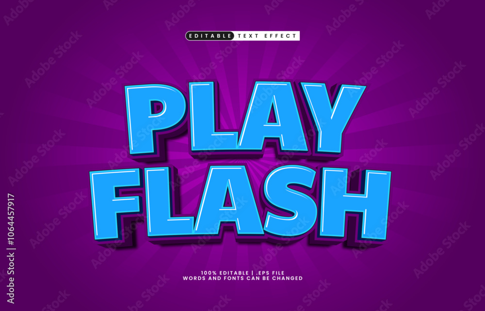 play flash editable text effect with a happy and kids text style play flash editable text effect with a happy and kids text style