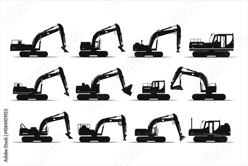 Construction Machine Icon Set