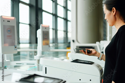 Seamless Check-In Experience at a High-Tech Airport Terminal