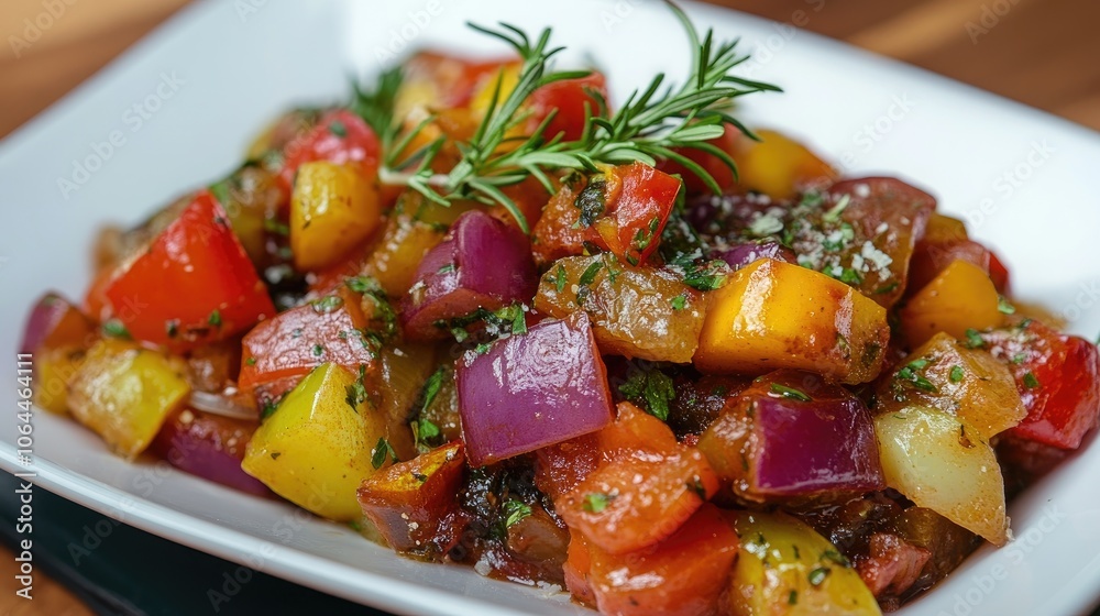 Colorful Vegetable Medley in a White Bowl Colorful Vegetable Medley in a White Bowl