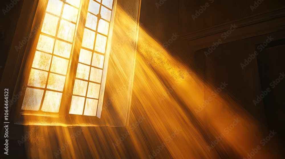 Golden Sunlight Streaming Through Window Golden Sunlight Streaming Through Window