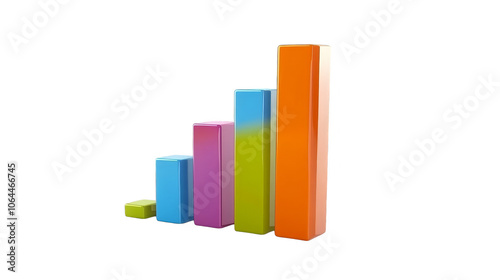 Dynamic bar chart illustrating growth, progress, and achievement through data visualization