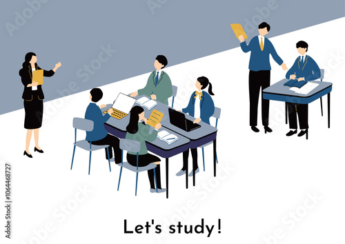 勉強する学生