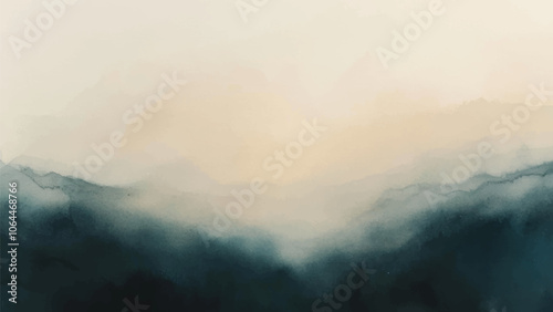 Abstract horizontal watercolor background. Hand drawn vector texture. Brush stroked painting pastel color watercolour