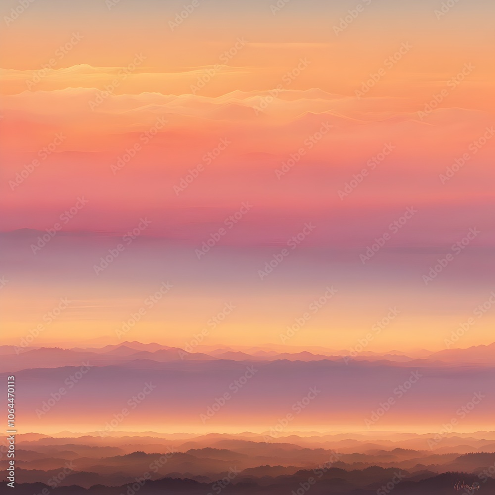 Fototapeta premium sunset over the mountains