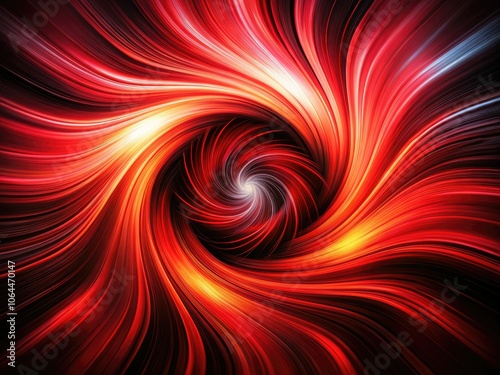 Dynamic abstract art featuring red and black swirling patterns, enhanced by long exposure effects. This vibrant piece captures fluid motion, ideal for contemporary decor and artistic expression.