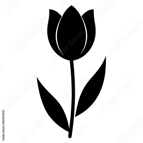 Tulip silhouette vector illustration