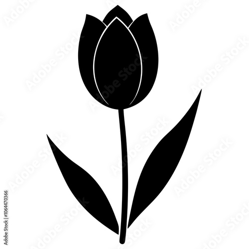 Tulip silhouette vector illustration