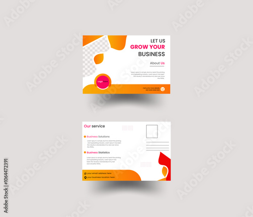 Creative business post card design templet
