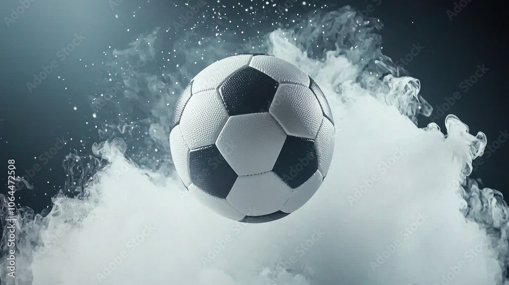 Fototapeta premium Showcase your design skills with a high-resolution photo mockup of a soccer ball in hq for creative projects