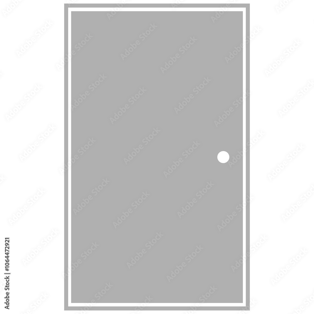 gray silhouette door icon