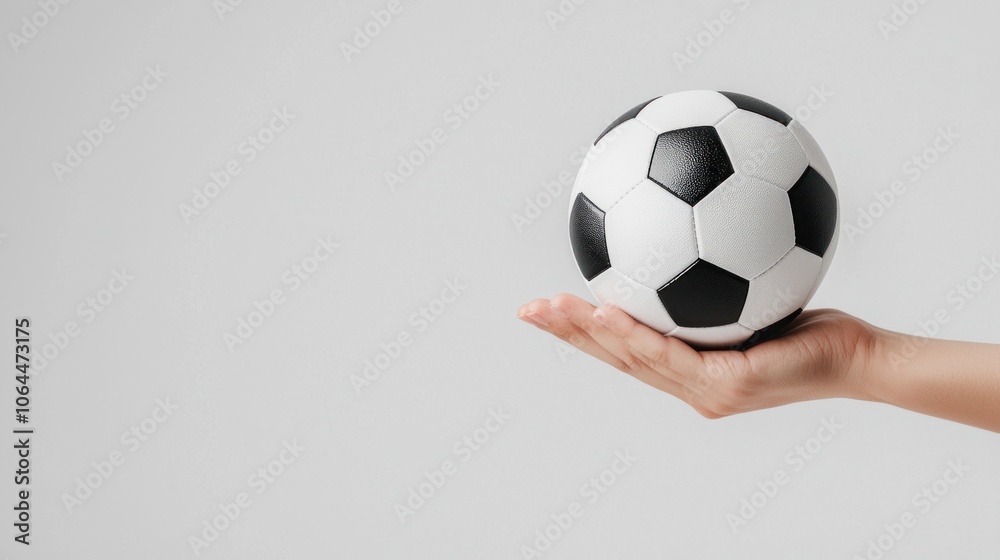 Fototapeta premium Create a stunning professional banner mockup featuring a high-quality soccer ball for your marketing needs