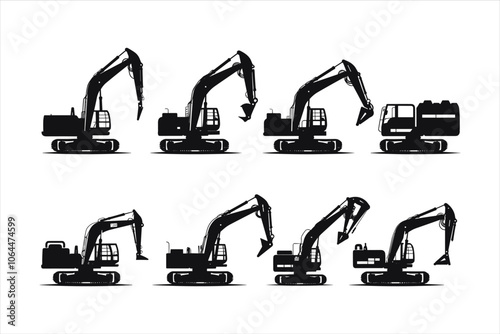 Construction Machine Icon Set