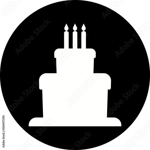 Happy birthday single vector icon