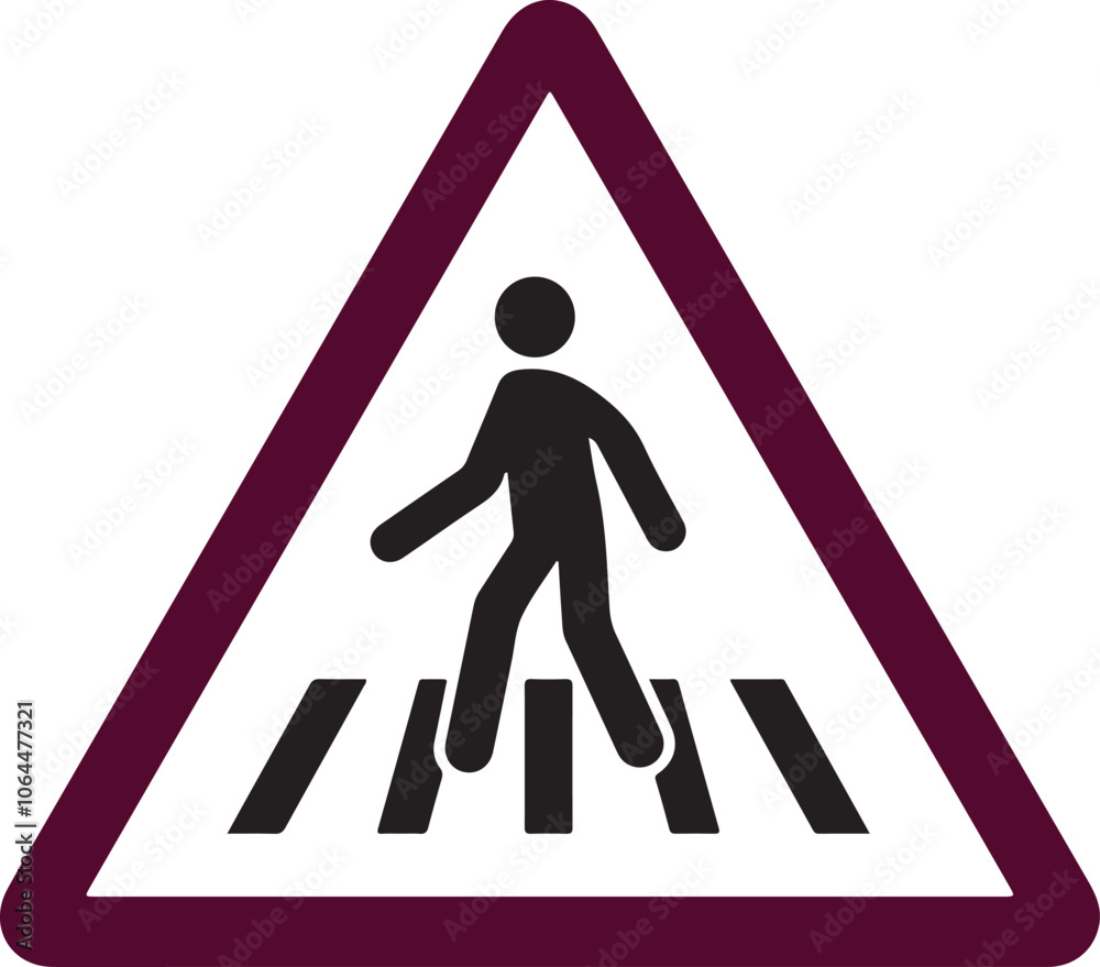 Pedestrian crossing sign cautionary vector image road crossing sign vector Pedestrian crossing sign cautionary vector image road crossing sign vector