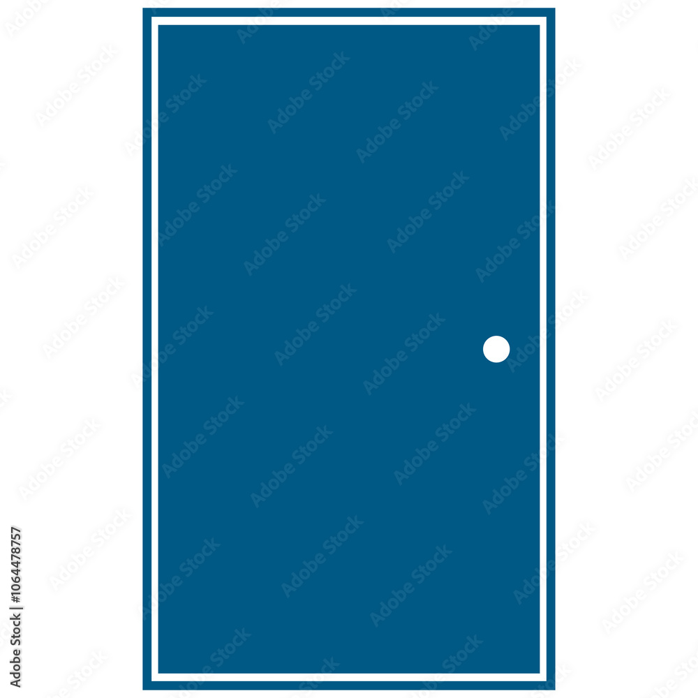 navy blue silhouette door icon navy blue silhouette door icon