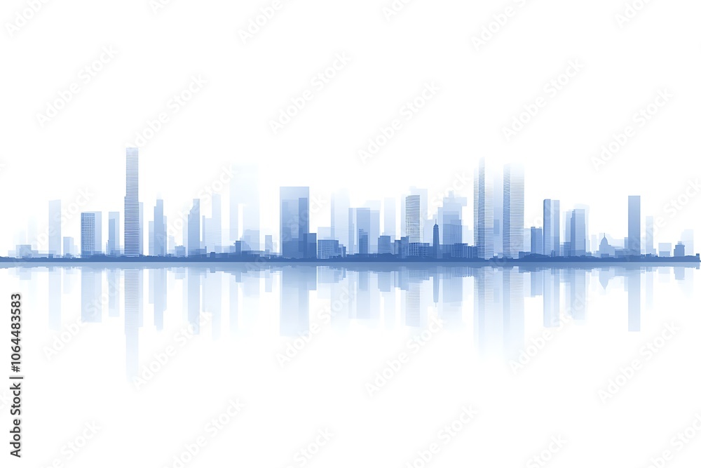 city, panorama, 3d illustration