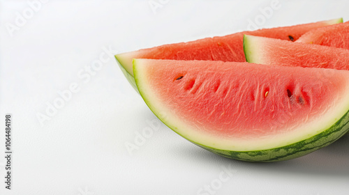 Slice of watermelon on white background 