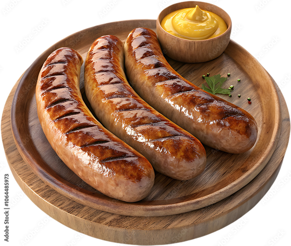 Experience the rich taste of German Bratwurst, grilled to perfection. Experience the rich taste of German Bratwurst, grilled to perfection.