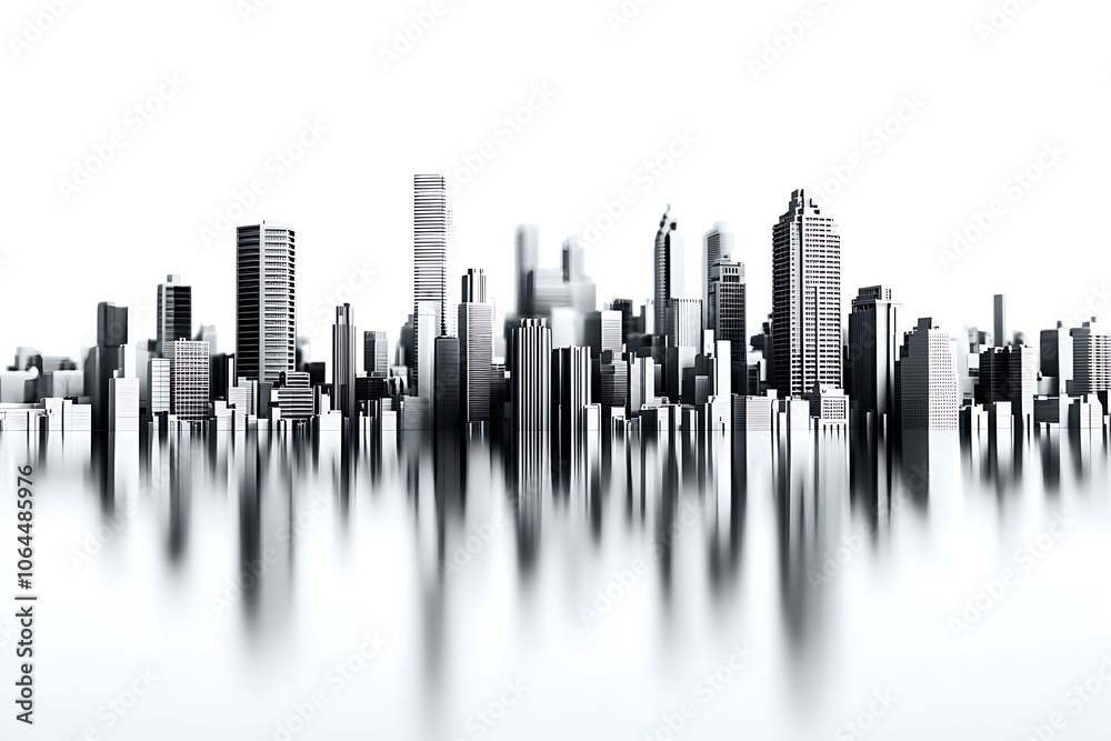 Cityscape illustration of large city