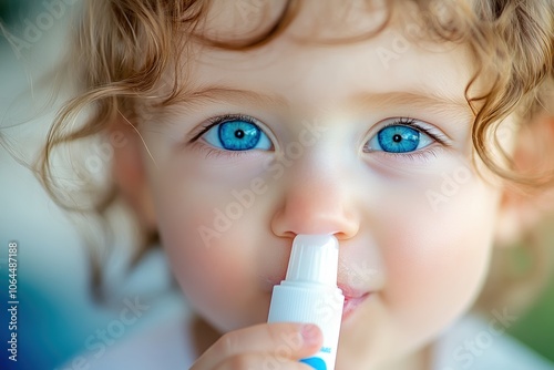 Closeup of Child with Blue Eyes 