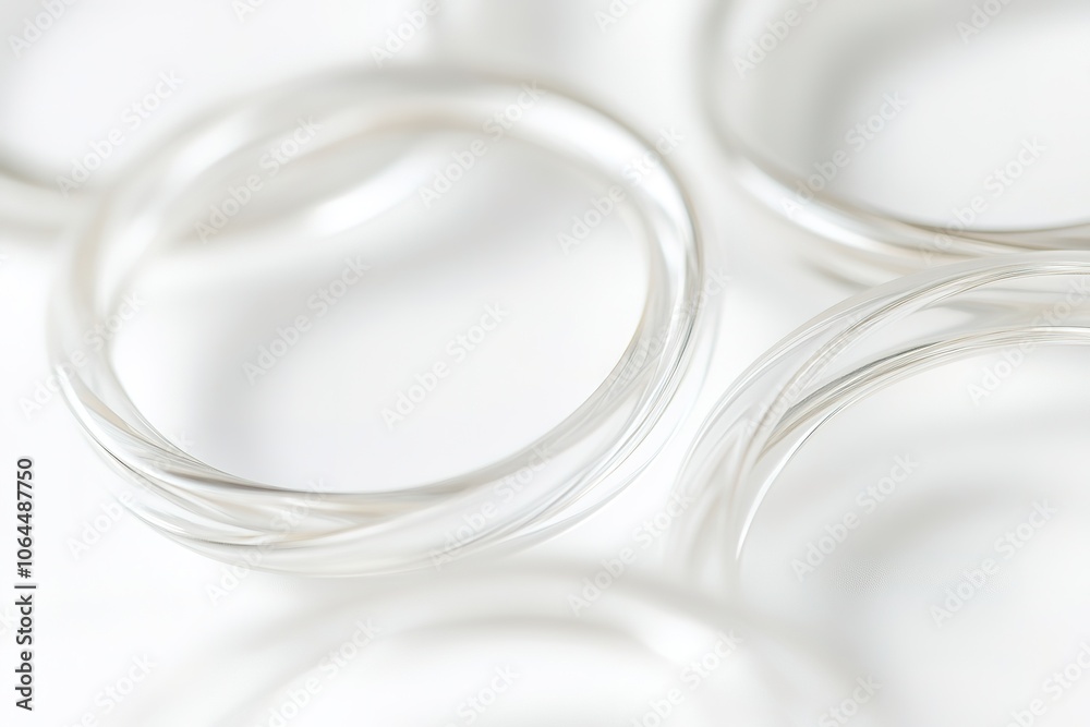 White abstract background with overlapping transparent circles White abstract background with overlapping transparent circles